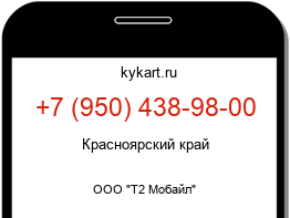 Информация о номере телефона +7 (950) 438-98-00: регион, оператор