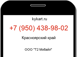 Информация о номере телефона +7 (950) 438-98-02: регион, оператор
