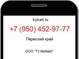 Информация о номере телефона +7 (950) 452-97-77: регион, оператор