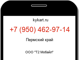 Информация о номере телефона +7 (950) 462-97-14: регион, оператор