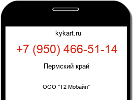 Информация о номере телефона +7 (950) 466-51-14: регион, оператор