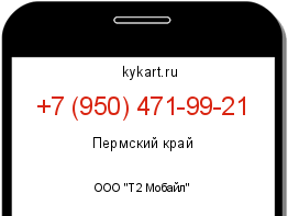 Информация о номере телефона +7 (950) 471-99-21: регион, оператор