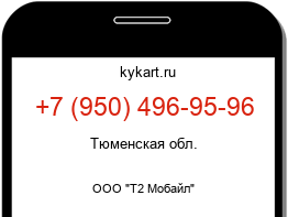 Информация о номере телефона +7 (950) 496-95-96: регион, оператор