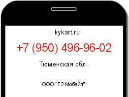 Информация о номере телефона +7 (950) 496-96-02: регион, оператор