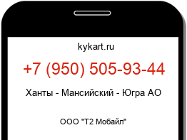 Информация о номере телефона +7 (950) 505-93-44: регион, оператор