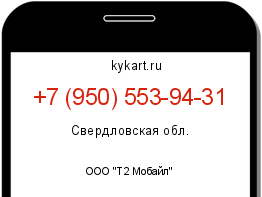 Информация о номере телефона +7 (950) 553-94-31: регион, оператор