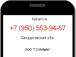 Информация о номере телефона +7 (950) 553-94-67: регион, оператор