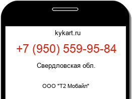 Информация о номере телефона +7 (950) 559-95-84: регион, оператор