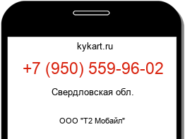Информация о номере телефона +7 (950) 559-96-02: регион, оператор