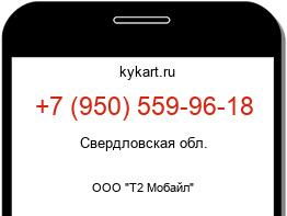 Информация о номере телефона +7 (950) 559-96-18: регион, оператор
