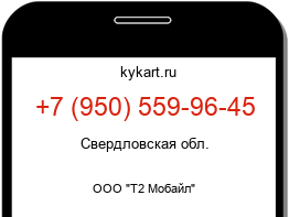 Информация о номере телефона +7 (950) 559-96-45: регион, оператор