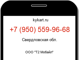 Информация о номере телефона +7 (950) 559-96-68: регион, оператор