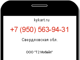 Информация о номере телефона +7 (950) 563-94-31: регион, оператор