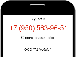 Информация о номере телефона +7 (950) 563-96-51: регион, оператор
