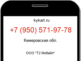Информация о номере телефона +7 (950) 571-97-78: регион, оператор
