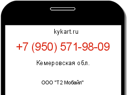Информация о номере телефона +7 (950) 571-98-09: регион, оператор