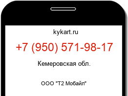 Информация о номере телефона +7 (950) 571-98-17: регион, оператор