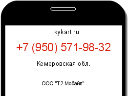 Информация о номере телефона +7 (950) 571-98-32: регион, оператор