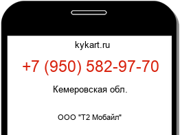 Информация о номере телефона +7 (950) 582-97-70: регион, оператор