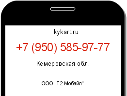 Информация о номере телефона +7 (950) 585-97-77: регион, оператор
