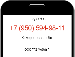 Информация о номере телефона +7 (950) 594-98-11: регион, оператор