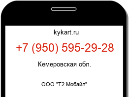 Информация о номере телефона +7 (950) 595-29-28: регион, оператор
