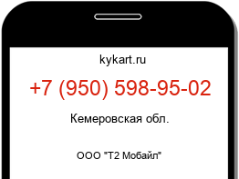 Информация о номере телефона +7 (950) 598-95-02: регион, оператор