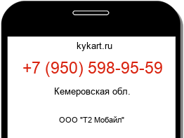 Информация о номере телефона +7 (950) 598-95-59: регион, оператор
