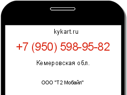 Информация о номере телефона +7 (950) 598-95-82: регион, оператор