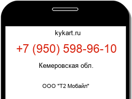 Информация о номере телефона +7 (950) 598-96-10: регион, оператор