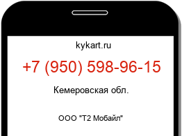 Информация о номере телефона +7 (950) 598-96-15: регион, оператор