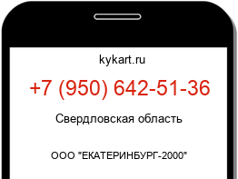 Информация о номере телефона +7 (950) 642-51-36: регион, оператор