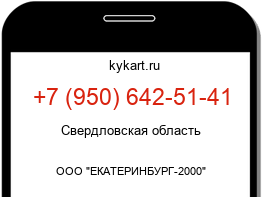 Информация о номере телефона +7 (950) 642-51-41: регион, оператор