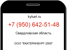 Информация о номере телефона +7 (950) 642-51-48: регион, оператор