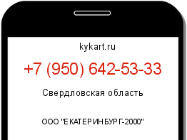 Информация о номере телефона +7 (950) 642-53-33: регион, оператор