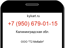 Информация о номере телефона +7 (950) 679-01-15: регион, оператор