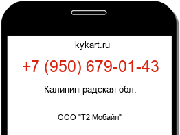 Информация о номере телефона +7 (950) 679-01-43: регион, оператор