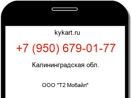 Информация о номере телефона +7 (950) 679-01-77: регион, оператор