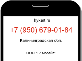 Информация о номере телефона +7 (950) 679-01-84: регион, оператор