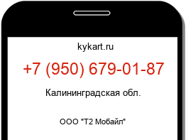 Информация о номере телефона +7 (950) 679-01-87: регион, оператор