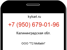 Информация о номере телефона +7 (950) 679-01-96: регион, оператор