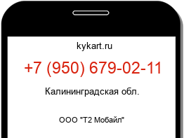Информация о номере телефона +7 (950) 679-02-11: регион, оператор