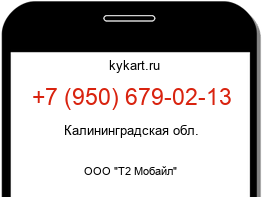 Информация о номере телефона +7 (950) 679-02-13: регион, оператор