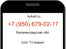 Информация о номере телефона +7 (950) 679-02-17: регион, оператор