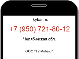Информация о номере телефона +7 (950) 721-80-12: регион, оператор