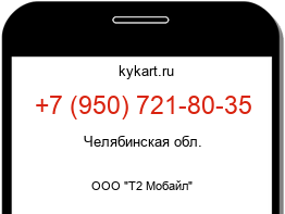 Информация о номере телефона +7 (950) 721-80-35: регион, оператор