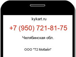 Информация о номере телефона +7 (950) 721-81-75: регион, оператор