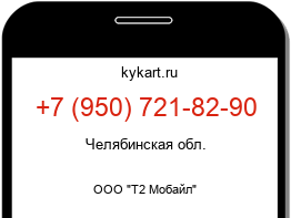 Информация о номере телефона +7 (950) 721-82-90: регион, оператор