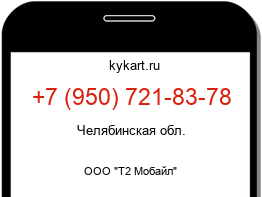 Информация о номере телефона +7 (950) 721-83-78: регион, оператор