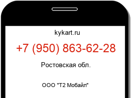 Информация о номере телефона +7 (950) 863-62-28: регион, оператор